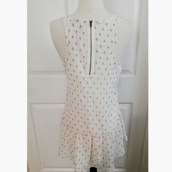 Eyeshadow NWT Sm White Flowing Whimsy SHEER SLEEVELESS TUNIC HI-LO FEMME Y2K - Picture 3 of 15